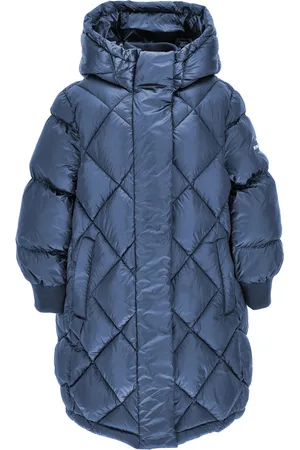 MONNALISA Long padded satin-style jacket