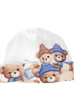 MONNALISA Cotton teddy bear hat