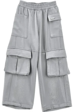 MONNALISA Chic satin cargo trousers