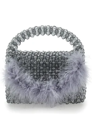 MONNALISA Crystal bag with feathers