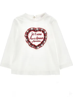 MONNALISA Mon Amour tartan T-shirt