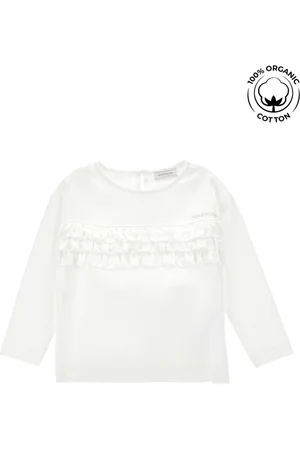 MONNALISA Organic cotton T-shirt with trim
