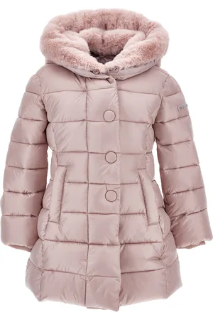 MONNALISA Technical fabric and plush padded coat