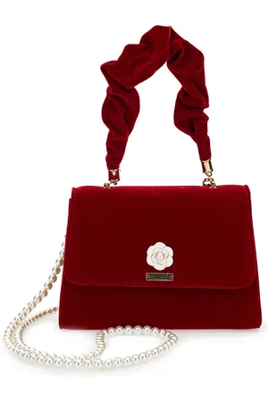 MONNALISA Velvet bag with pearl