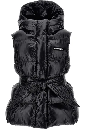 MONNALISA Padded gilet with ribbon belt