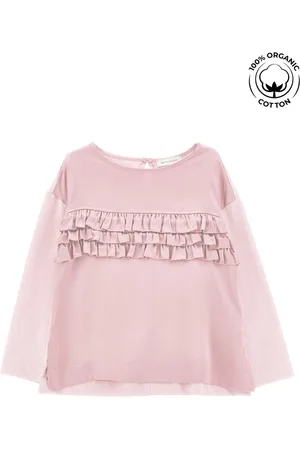 MONNALISA Organic cotton T-shirt with trim