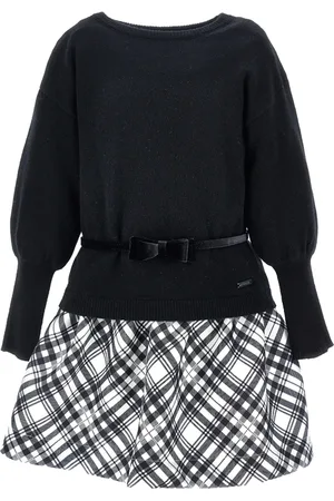 MONNALISA Tartan Mikado dress
