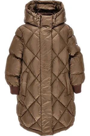 MONNALISA Long padded satin-style jacket