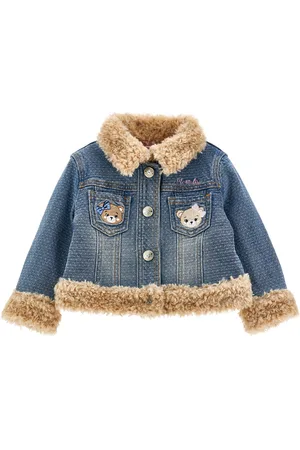 MONNALISA Jacquard denim jacket