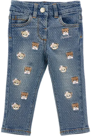 MONNALISA Teddy bear jacquard denim