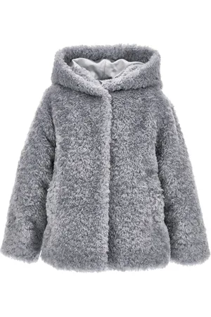 MONNALISA Plush jacket with hood