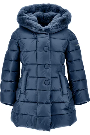 MONNALISA Technical fabric and plush padded coat