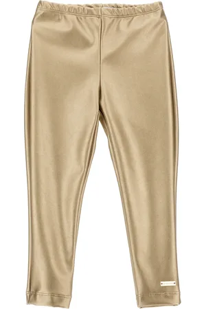 MONNALISA Coated fabric jersey leggings