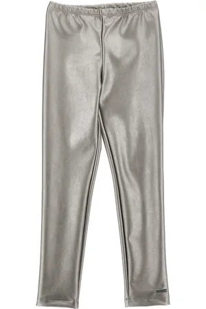 MONNALISA Coated fabric jersey leggings