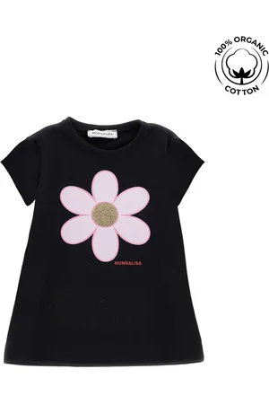 MONNALISA Daisy organic cotton T-shirt