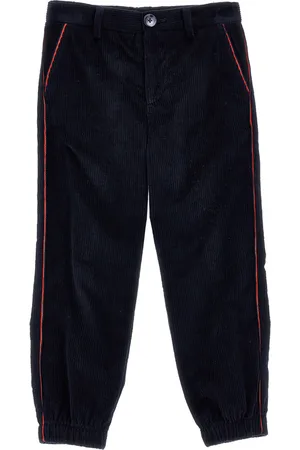 MONNALISA Two-tone velvet trousers