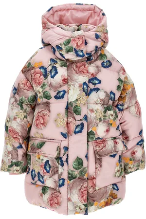 MONNALISA Baroque rose padded jacket