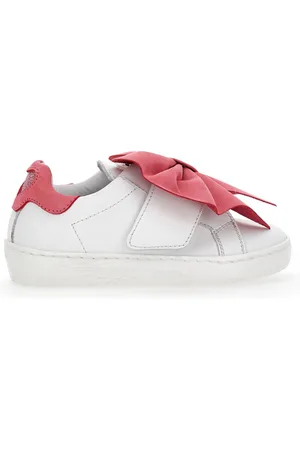 MONNALISA Leather sneakers with bow