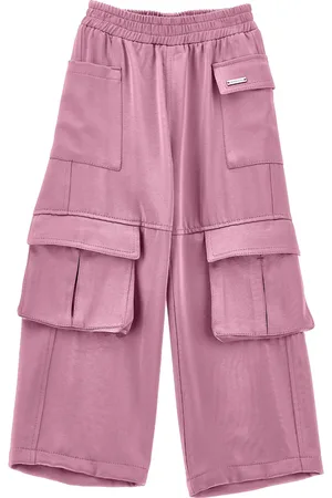 MONNALISA Chic satin cargo trousers