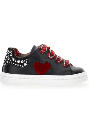 MONNALISA Tartan calfskin sneakers
