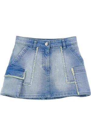 MONNALISA Denim cargo mini skirt