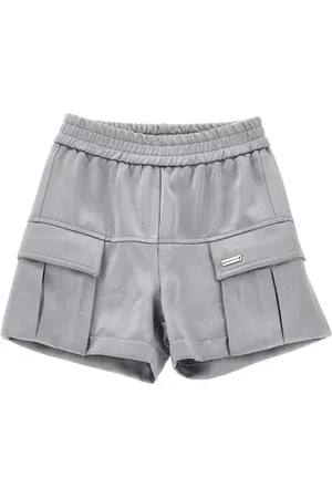 MONNALISA Chic satin cargo Bermuda shorts