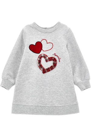 MONNALISA Heart sweatshirt dress