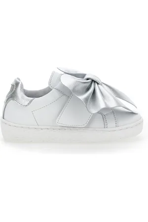 MONNALISA Leather sneakers with bow