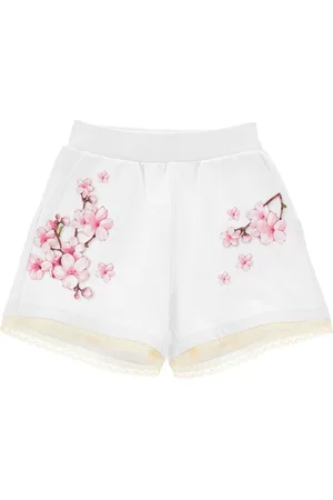 MONNALISA Peach Blossom Sweatshirt Shorts