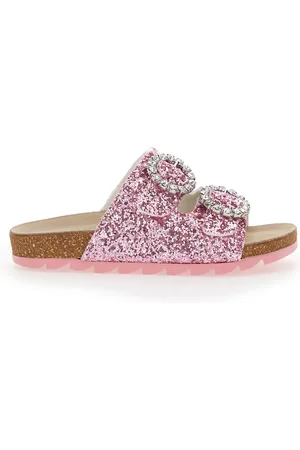 MONNALISA Slippers with jewel buckle