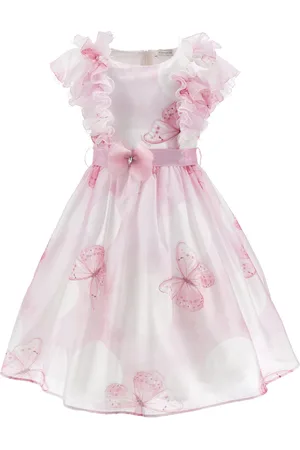 MONNALISA Organza dress with butterfly print