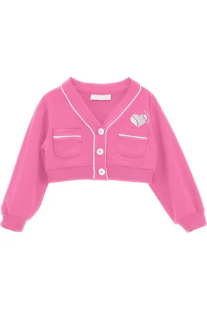 MONNALISA Open sweatshirt with pockets