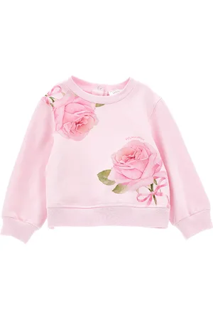 MONNALISA Closed sweatshirt with maxi roses