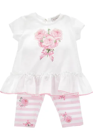 MONNALISA Pink leggings and T-shirt set