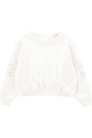 MONNALISA Chic embroidered sweatshirt