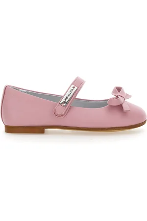 MONNALISA Leather ballerinas with bow