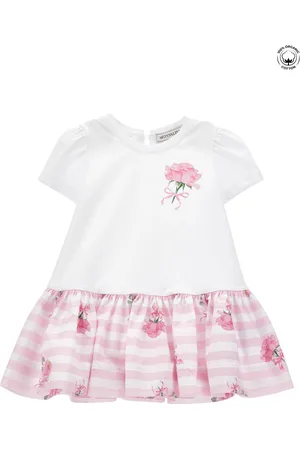 MONNALISA Low-waisted organic cotton dress