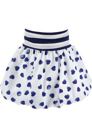 MONNALISA Heart Print Balloon Skirt