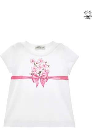 MONNALISA Bow print jersey T-shirt