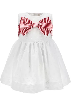 MONNALISA Sangallo muslin dress with maxi bow