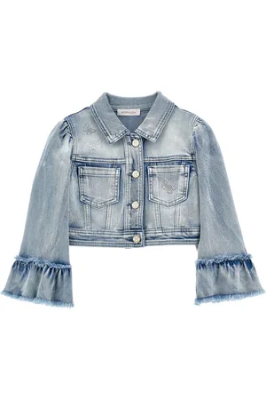 MONNALISA Butterfly denim jacket