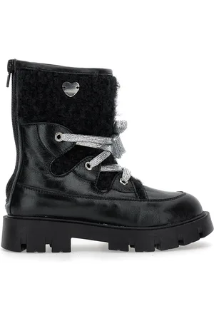 MONNALISA Fur laminated ankle boots