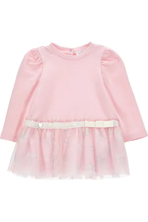 MONNALISA Jersey dress with bow and tulle