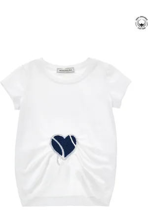 MONNALISA Cotton T-shirt with heart