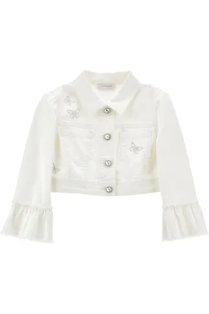 MONNALISA Butterfly denim jacket