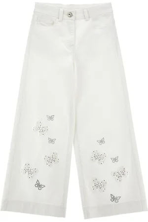 MONNALISA Chic embroidered jeans trousers
