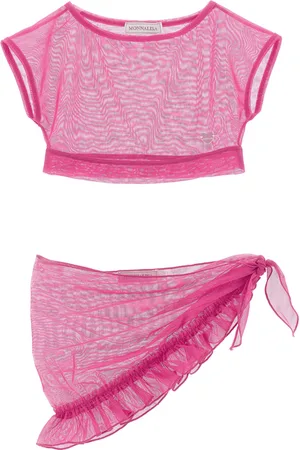 MONNALISA Stretch tulle swimsuit cover
