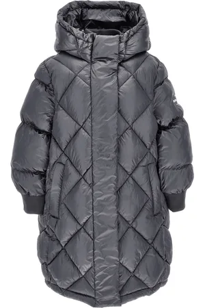 MONNALISA Long padded satin-style jacket