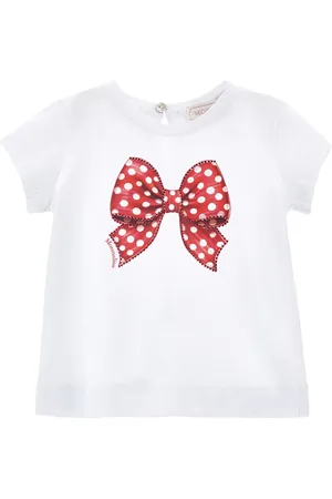 MONNALISA Jersey T-shirt with bow