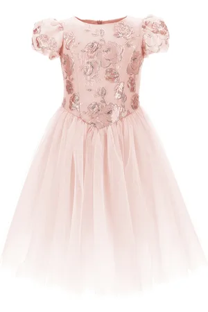 MONNALISA Princesse jacquard roses dress